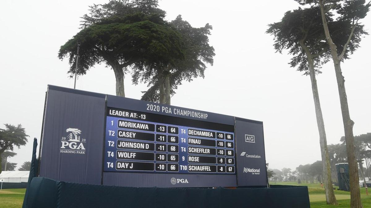 The final leaderboard at Harding Park